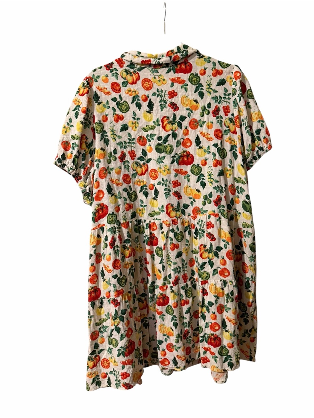 Jane + Delancey Veggie Print Button-Front Smock Dress size 1X - Picture 5 of 6